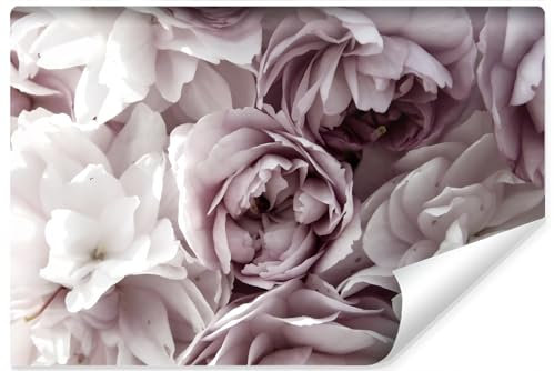 Muralo Fototapete Vlies 3D, Pastellfarbene, Blumen, Kunstdruck - 180x120 cm