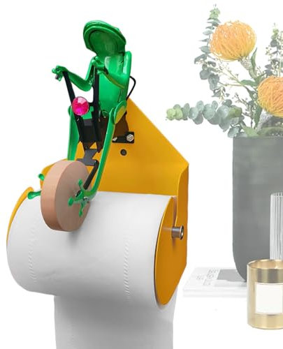 Uozonit Porte-Rouleau de Papier, Porte-Papier hygiénique - Porte-Papier Toilette Motif Grenouille | Support de Rangement réutilisable pour Serviettes en Papier, Organisateur de Rouleaux de Papier