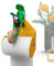 Uozonit Porte-Rouleau de Papier, Porte-Papier hygiénique - Porte-Papier Toilette Motif Grenouille | Support de Rangement réutilisable pour Serviettes en Papier, Organisateur de Rouleaux de Papier