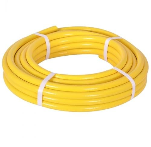LETTUCE EAT® 10 Metre Yellow Garden Hose Pipe - 10M Reinforced Heavy Duty Anti-Kink Watering Solution Ideal for Watering, Gardening, and Cleaning Tasks