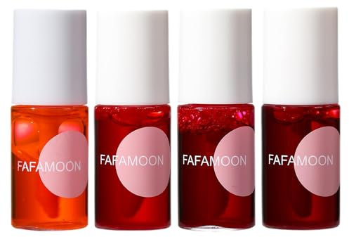 4 PCS/SET Juego de brillo de labios Fórmula natural de larga duración tinte de labios impermeable de larga duración tinte de labios con sabor a los labios frutales para uso diario