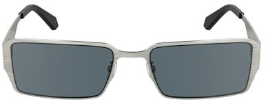 CALVIN KLEIN JEANS Unisex Adult Sunglasses CKJ24206S - Silver with Solid Light Grey Lens
