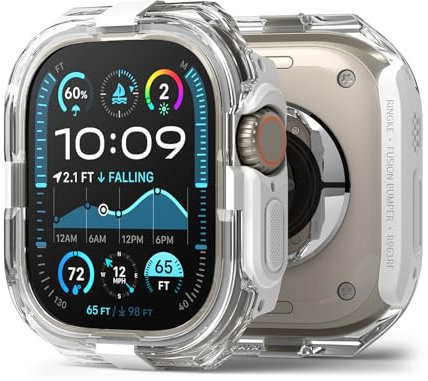 Ringke Fusion Bumper Compatible con Protector Apple Watch Ultra 2 y Protector Apple Watch Ultra, Funda Ligera Sólida - White