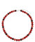 Leslii Damen-Kette Reflective Pearl kurze Perlen-Kette Magic 3D-Effekt Ø 10mm Collier (Rot Multi)