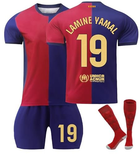 Basa 19 Lamine Yamal Trikot Kinder All Home Away Fluorescent Green Gold White Black Red Blue Stripe Fußball Jerseys Anzug New Retro Kids Mens Sport Trainning Soccer T Shirt Outfit Football Jerseys