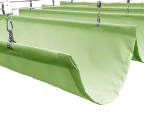 LXJBBD Custom Pergola Waterproof Retractable Shade Cover, Patio Replacement Canopy Kits Outdoor Slide Wire Wave Awning Sail Deck Porch Yard Rainproof