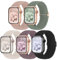 Geflochtenes Armband Kompatibel mit Apple Watch 38mm 40mm 41mm 42mm, Elastisches Nylon Stoff Band für Apple Watch 10 9 8 SE 7 6 5 4 3 2 1, 5 Stück