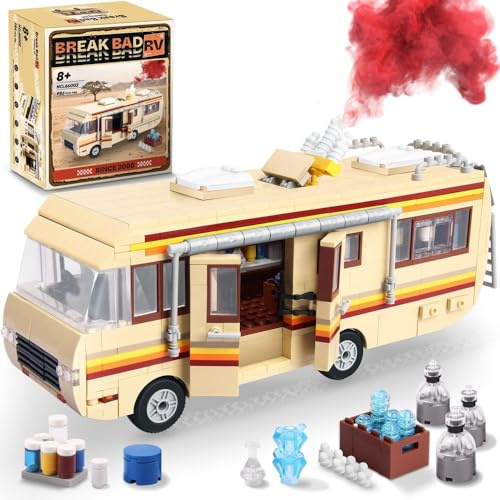 Palmer Tech 986-Piece Classic Break Bad RV Building Block Set, Detailed Camper Van Model with Opening Doors & Lab Interior (Compatible with Major Brands & Gift for Adult Collectors)