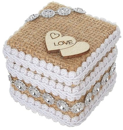 Ringbox für den Antrag - Ringbox für Eheringe, Ringbox für den Antrag auf Trauung | Rustikales und exquisites tragbares Ringetui für Urlaub, Freunde und Familie