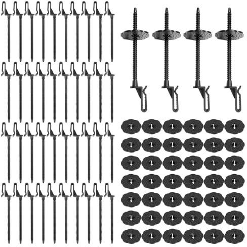 Vegena Solar Panel Guard Clips - 50 Packs Solar Panel Wire Mesh Clips, Animal Guard Fastener Clips, 35 mm Nylon Wire Fence Fasteners Animal Guard Roll Kit for Solar Panel Bird Wire Pigeon Fence
