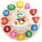 PEPLAYTAL Uhr-lernspielzeug Uhr-Puzzle- Kleinkinder Lernuhr Nummer Uhr Uhrlernen Für Cartoon Uhr Uhr Für, Die Lernen, Die Uhrzeit Zu Lesen Hölzern