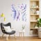Wandtattoo Feder, Wandsticker Schmetterling Lila Violett, Wandtattoo Selbstklebend, Wandaufkleber für Wohnzimmer Schlafzimmer Sofa Hintergrund Wanddekoration