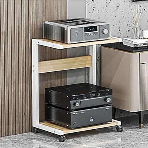 GODFSAHG Druckerständer, TV-Schrank, Medien-Speicherständer, Eck-Stereo-Rack, Audio-Regal, DVD-Player-Ständer für Spielekonsolen (1 x 70 cm), verstellbarer AV-Komponentenständer für offene