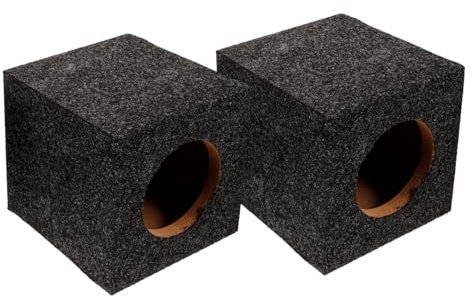 SHINEOFI 1Paio Cassa Subwoofer per Auto Vuota per Altoparlanti Design Facile Installare Compatibile con Varie Auto Prestazioni Audio Ottimali e Materiali Premium
