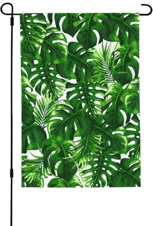 Monstera Deliciosa Bananen-Palmen-Friedensflagge, 3D-Druck, vertikal, doppelseitig, Heimdekoration, Outdoor, Garten, Terrasse, Hof, Rasen, 71,1 x 101,6 cm
