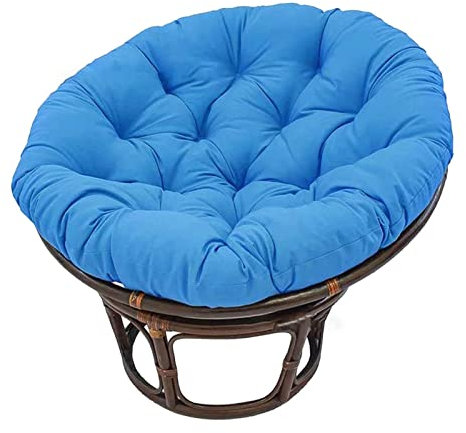 Cojín de Lujo para Silla, Mullido, Redondo de 101 cm, para platillo, Hamaca de Mimbre, Columpio, sillón Colgante para Sala de Estar, Color Verde, 100 x 100 cm