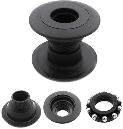 Vibsky 10 Stück 16 mm Ersatzbuchsen für Tischfußball-Kugellager, für Standard 5/8 Zoll Stange, schwarzer Kunststoff