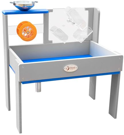 Classic World Holztisch für Sand und Wasser blau Gartenspielzeug