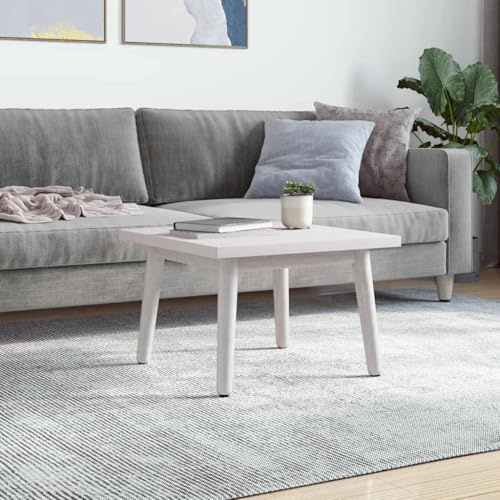 kithwjll Tischplatte Weiß aus massivem Kiefernholz 40x40x2,5 cm quadratisch mit abgerundeten Ecken für Bistrotisch Outdoor und Schreibtischplatte vielseitig einsetzbar