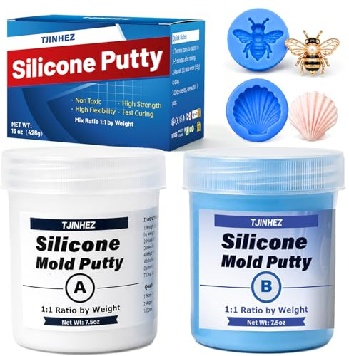 Silicone Putty, 426g Mould Making Kit – 1:1 Mix, Fast Cure, Non-Toxic | Create reusable moulds for resin, soap, wax, candles, jewellery & DIY crafts