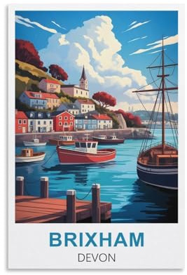 1000-Teile-Puzzle für Erwachsene, Brixham, Devon, Unmöglich schwierig, Knifflig, Spaßig, 1000-Teile-Puzzle für Erwachsene, 70 x 50 cm