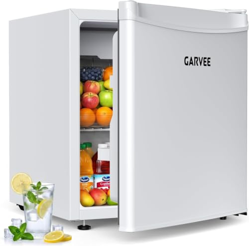Aptliton 45L Table Top Fridge with Freezer Compact Refrigerator | 5 Temp Settings, 41dB Quiet Small Mini Fridge, Energy-Efficient, Reversible Door, Vegetable Drawer, Counter Top Fridge