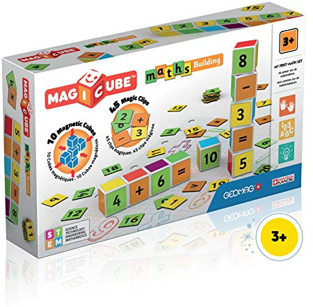 Geomag Construction Toy Magicube Maths Building-16 45 Clips Building Set with Magnetic Cubes