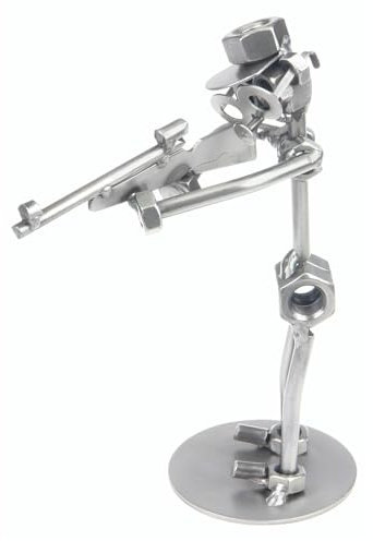 metalman24 Schraubenmännchen SCHÜTZE Gewehr handgefertigte ausgefallene Geschenkidee