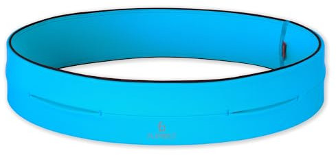 FlipBelt Classic Running Belt for Phone and Small Accessories, Exercise Waist Pouch for Women and Men, XS, Aqua