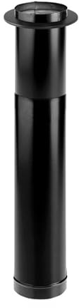 DuraVent 6DBK-TL DuraBlack Single Wall Telescoping Black Finishing Stove Pipe to Vent Smoke and Exhaust, 48 to 64 Inches Long by 6 Inch Diameter