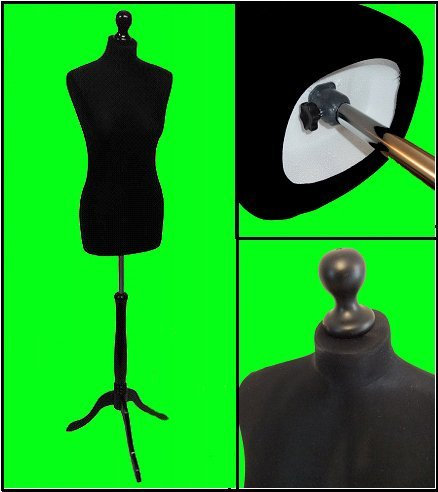 The Shopfitting Shop Schneiderpuppe für Damen, Größe 38-40, Schwarz