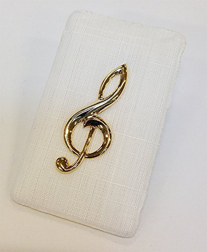 ART OF MUSIC Anstecker Violinschlüssel gross Gold