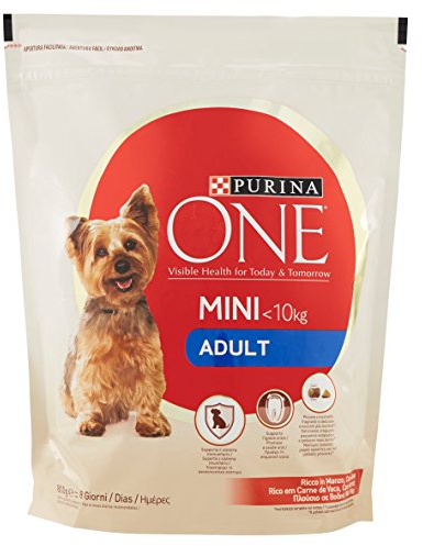 Purina One Mini <10 kg Adult Trockenfutter Hunde mit Rindfleisch und Reis 800 g