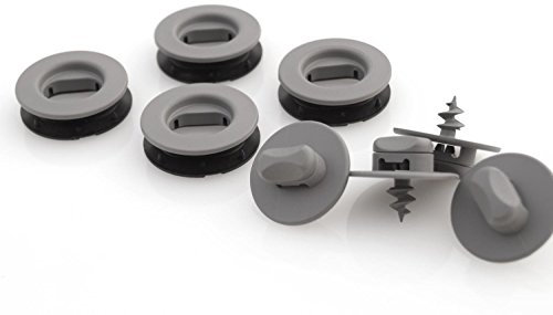 Drehknebel Oval Grau Fußmatten Befestigung + Halter 12-teilig Automatten Universal Clipse Ösen