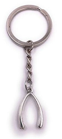 H-Customs Dowsing Porte-clés pendentif en métal argenté