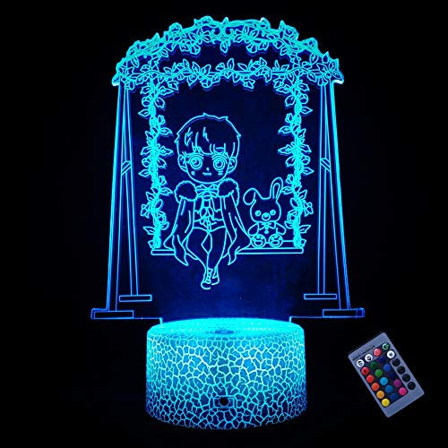 Optische Täuschung 3D Karussell Nacht Licht 16 Farben Andern Sich Fernbedienung USB-Strom Touch Schalter Dekor Lampe LED Lampe Tisch Kinder Brithday weihnachten Geschenk