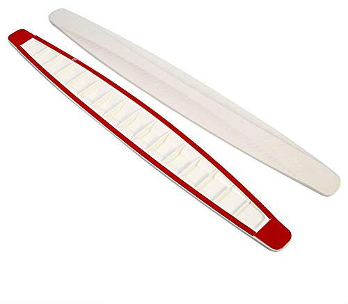 Keenso Universal 2 Stk. Auto Stoßschutz Streifen Aufkleber Vorne und Hinten Stoßstange Schutz Anti-rub Rand Lip Stoßleiste Aufkleber(Weiß) Schönheitspflege