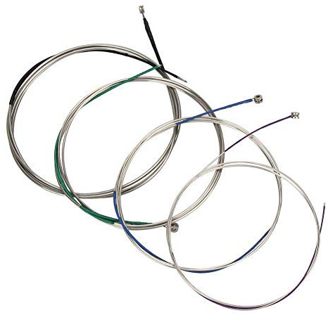 Imelod Cello Saiten Full Set (A-D-G-C) Universal Stahlkern Nickel-Chrom umwickelt mit vernickeltem Kugelende für 4/4 3/4 1/2 1/4 Cellos-Imelod