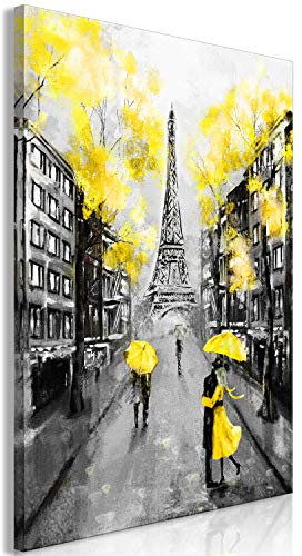 murando - Bilder Paris 40x60 cm Vlies Leinwandbild 1 tlg Kunstdruck modern Wandbilder XXL Wanddekoration Design Wand Bild - Stadt City romantisch grau gelb d-C-0100-b-b
