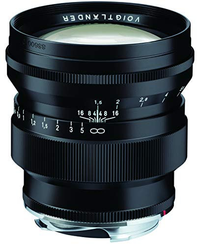 Voigtlander 75 mm f/1.5 Nokton Aspherical VM Objektiv für Leica M, Schwarz