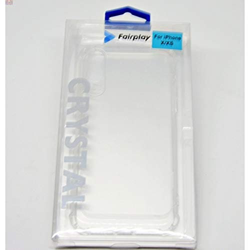 Fairplay Crystal iPhone Coque Silicone Transparente Haut de Gamme Design breveté élaborée en France (iPhone X/XS)
