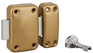 THIRARD Verrou à Cylindre Acier Cylindre 40 mm Verni | verrou à cylindre, cylindre 40 mm, acier, finition verni, 3 clés, porte de cave, bronze