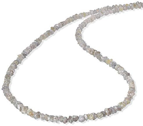 Vatslacreations Halskette aus 925er Sterlingsilber mit natürlichem Rohdiamanten – Unbearbeiteter Diamant, Geburtsstein-Schmuck, handgefertigtes Geschenk für Damen