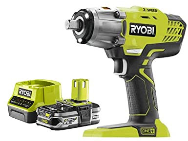 RYOBI Pack Boulonneuse à chocs 18V One+ R18IW3-0 - 1 Batterie 2.5Ah - 1 Chargeur rapide RC18120-125