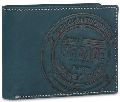 SKPAT - Portefeuille Homme Cuir - Portefeuille Cuir Homme. Portefeuilles et Porte Carte Homme. Porte Feuille pour Homme Vintage, Bleu