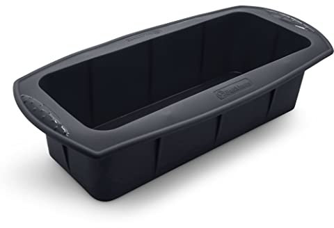 Backhaus FlexBake® Silikon Kastenform - Brotbackform XL - Premium Backform in Platin Silikon (31cm) - Schwarz