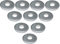 AERZETIX - C48857 - Lot de 10 rondelles plates larges - M8 Ø27mm H3mm - en acier zingué - DIN 440 - pour constructions en bois