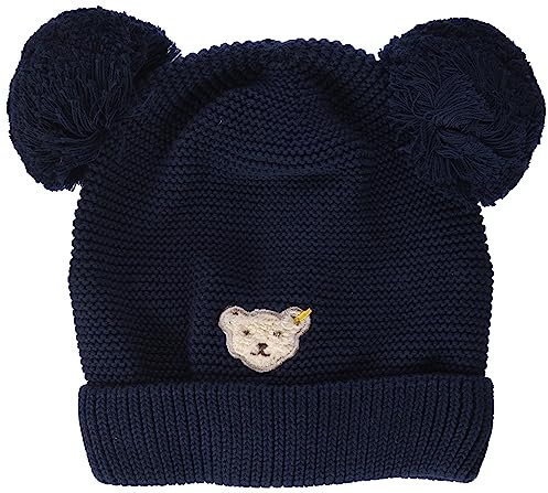 Steiff Girl's Bommel Beanie-Mütze, Navy, 51