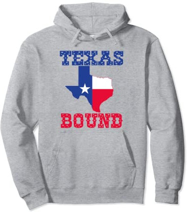 Texas Bound bewegt sich in Texas, gebunden mit Texas-Karte Pullover Hoodie