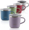 eppikan eppiLungo Edelstahl Thermobecher, Isolierbecher, Kaffeetasse, Trinkbecher, Thermotasse 220ml, 280ml mit Deckel, für Kaffee und Tee (Dusty Violet, 220 ml)